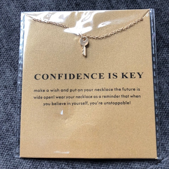 Jewelry - 🔑 14k Gold Dipped Confidence is Key Necklace